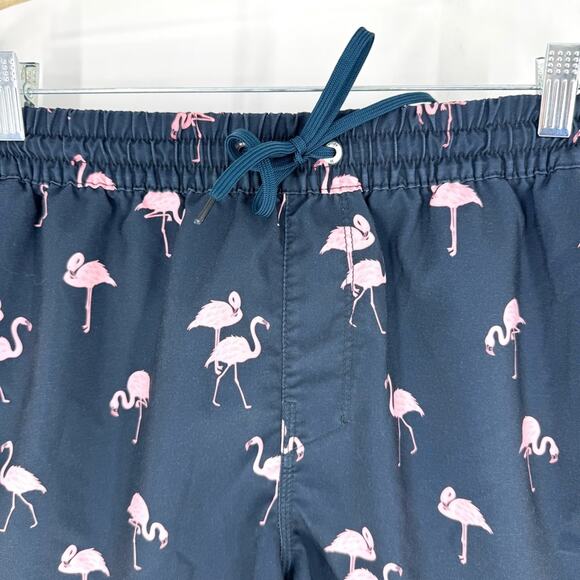 Hurley Swim Board Shorts Navy with Pink Flamingos Men's Small - Picture 2 of 7